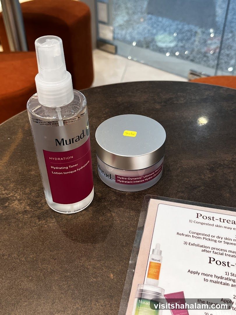 Murad Skincare Products and Post-Treatment Instructions