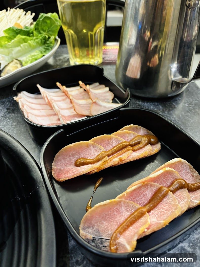 Slices of Meat and Vegetables
