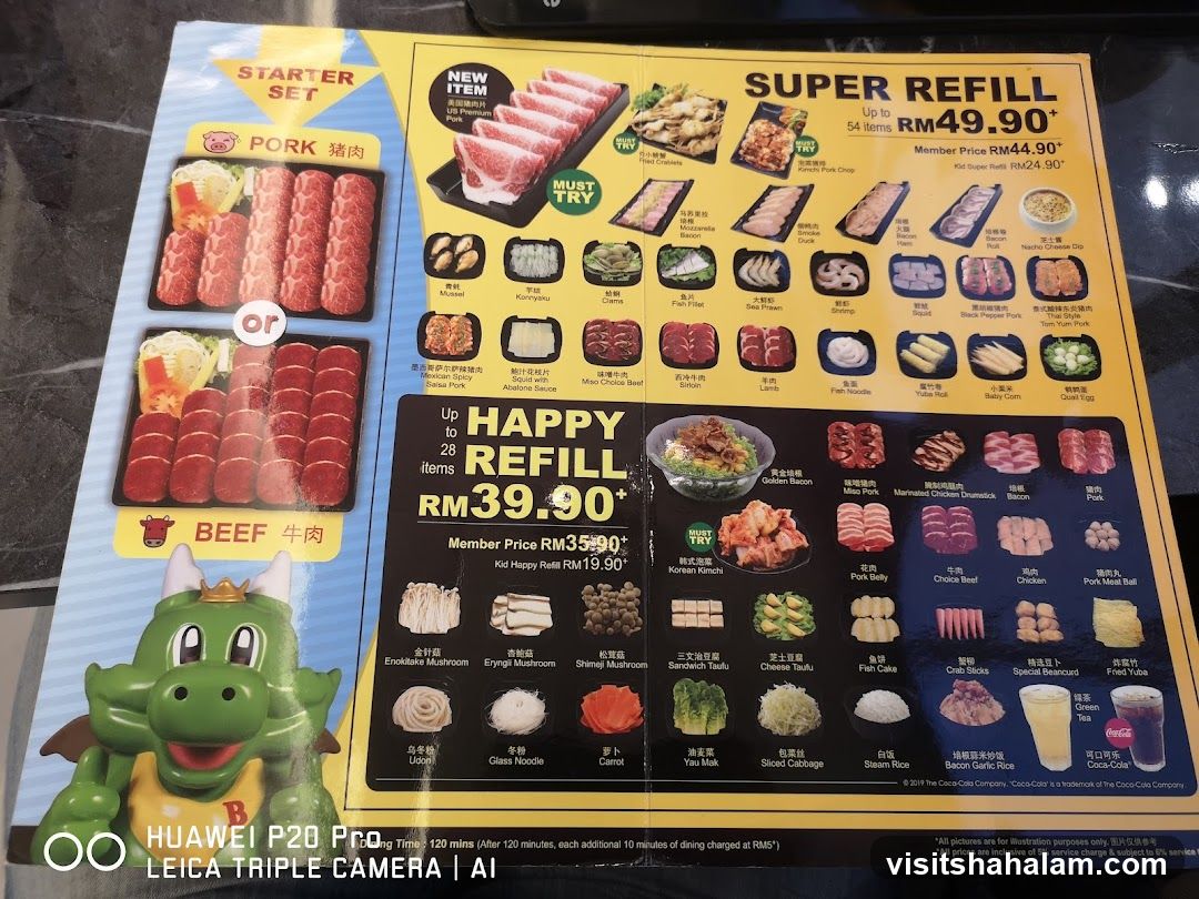 Super Refill Menu