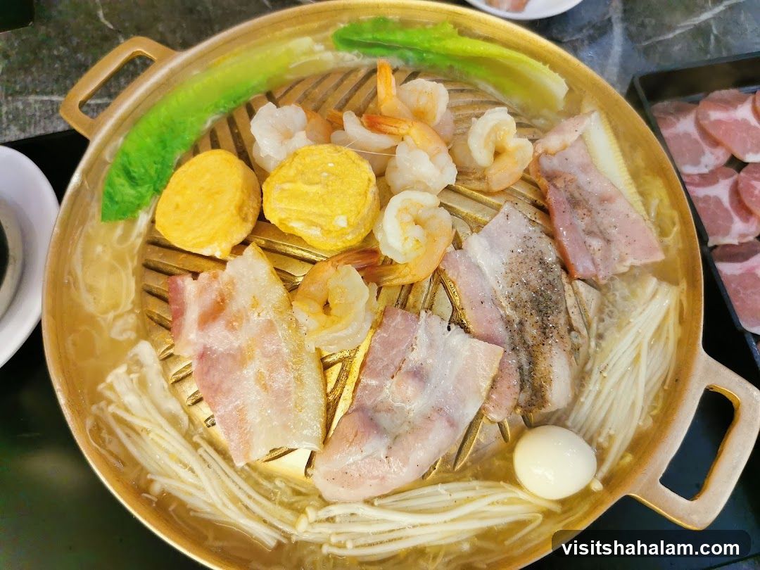 Grill Pan with Food