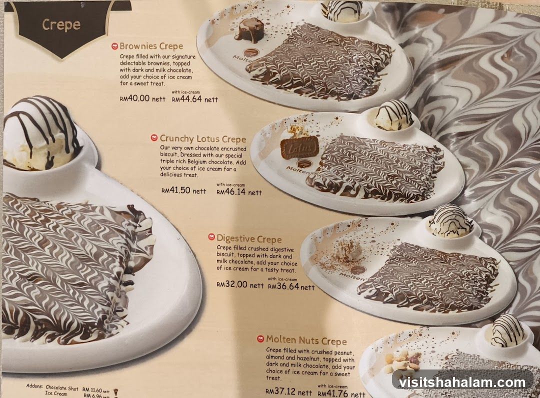 Crepe Menu