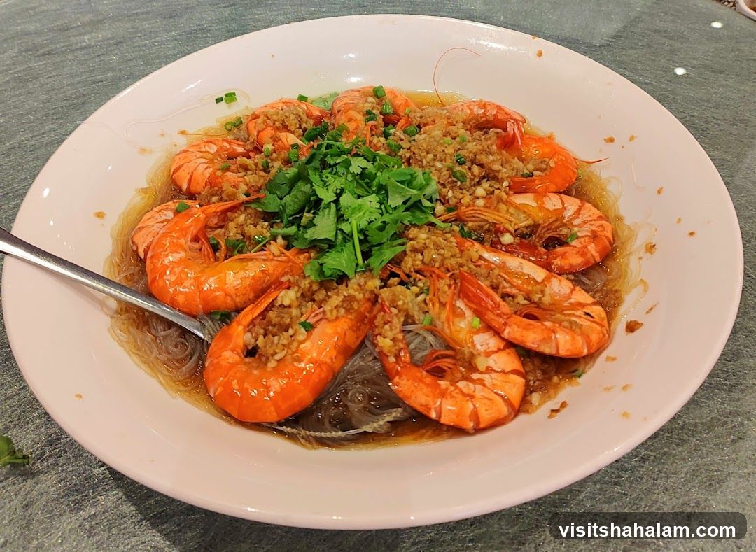 Steamed Prawns with Garlic and Vermicelli