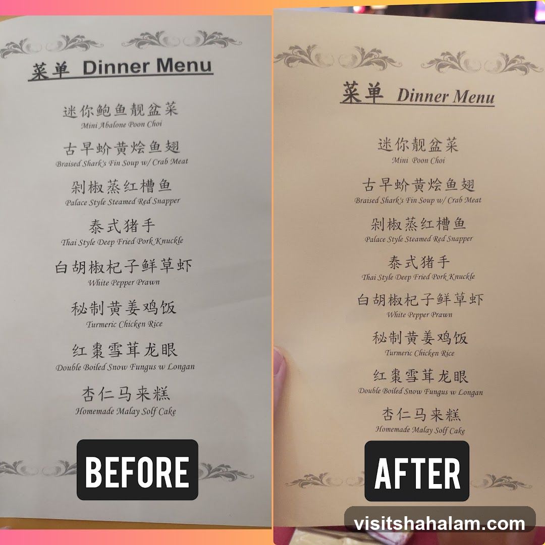 Dinner Menu