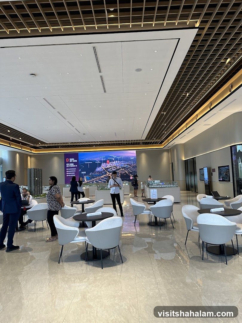 Modern Sales Gallery with City Model