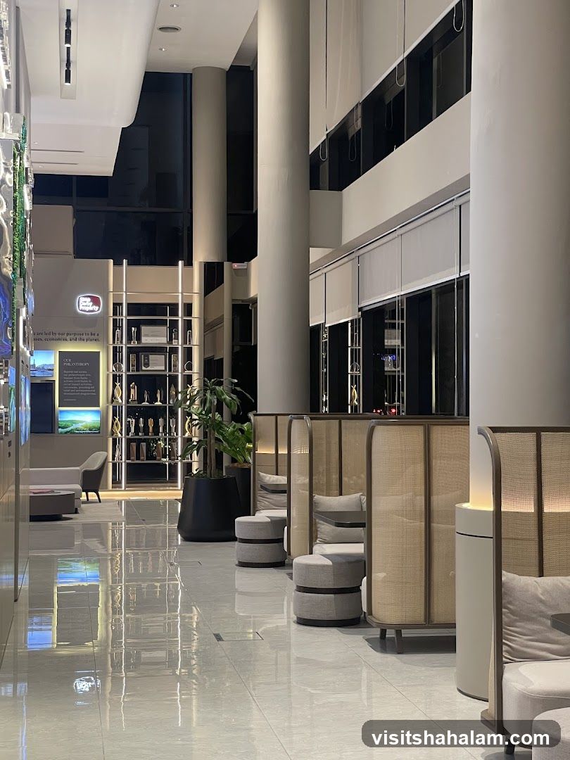 Modern Lobby with Seating Areas
