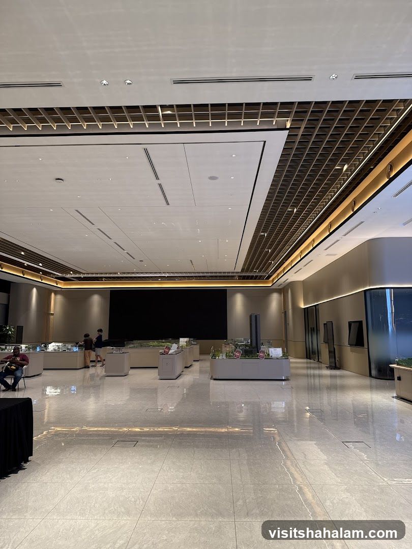 Modern Showroom with Architectural Models