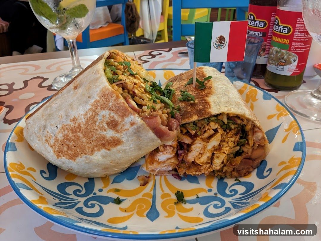 Burrito with Mexican Flag