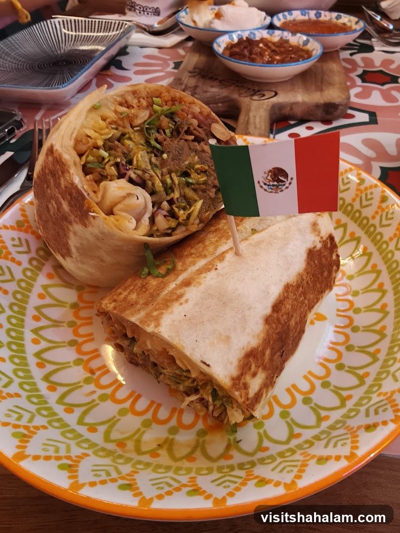 Burrito with Mexican Flag