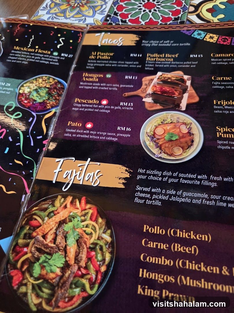 Mexican Menu