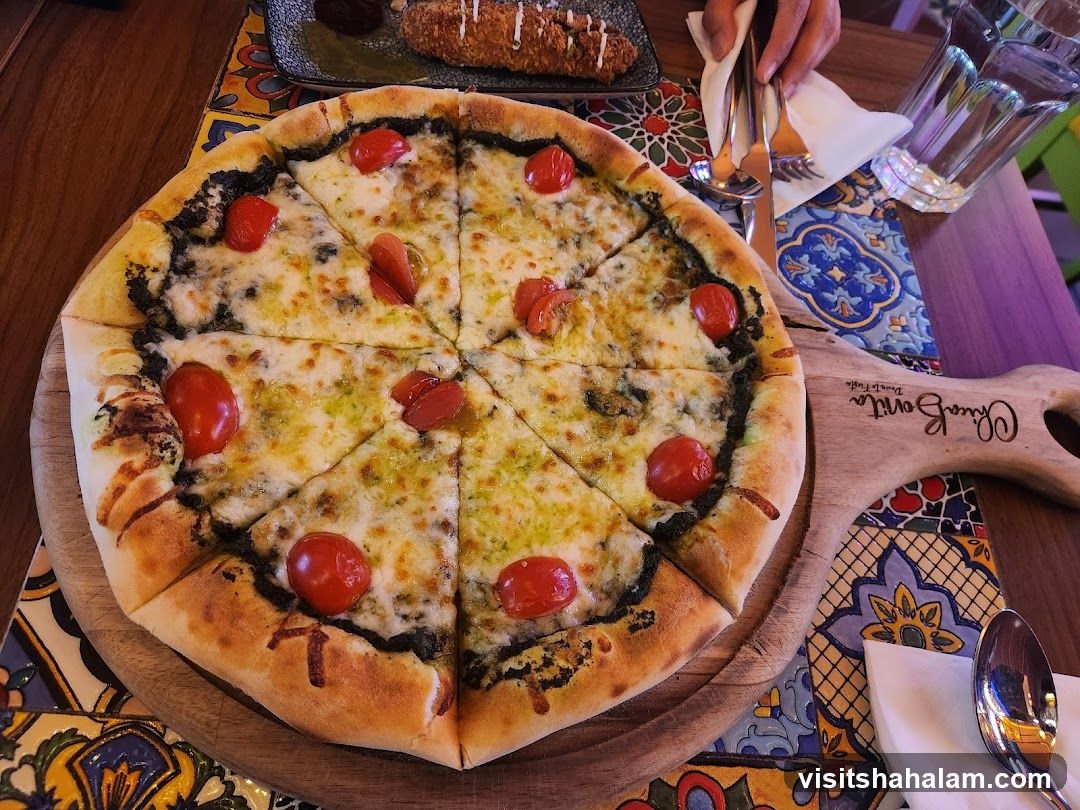 Pizza with Cherry Tomatoes