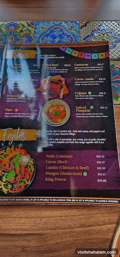 Mexican Menu
