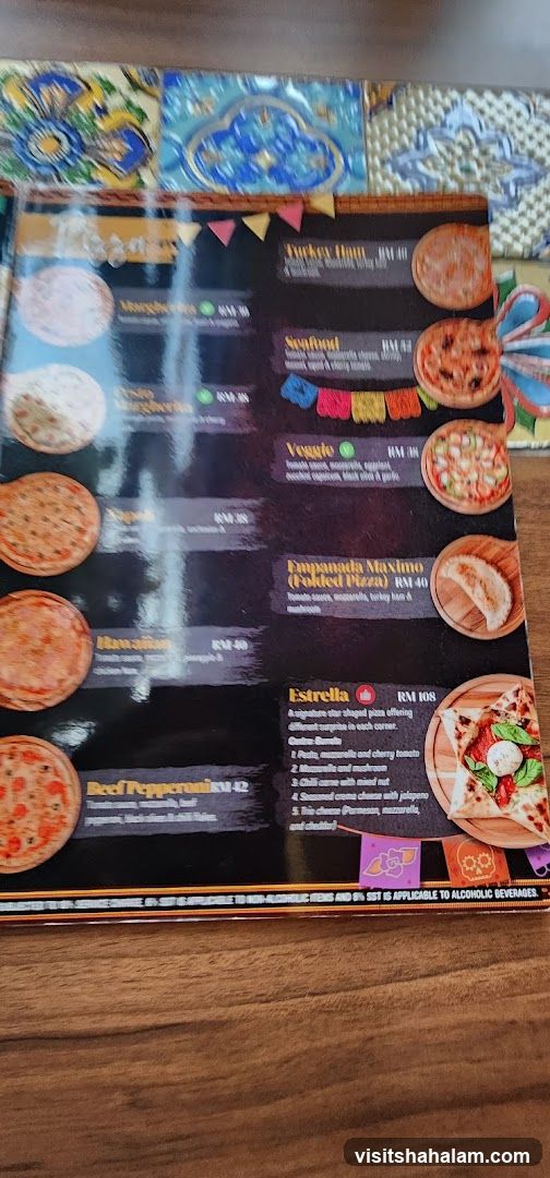 Pizza Menu