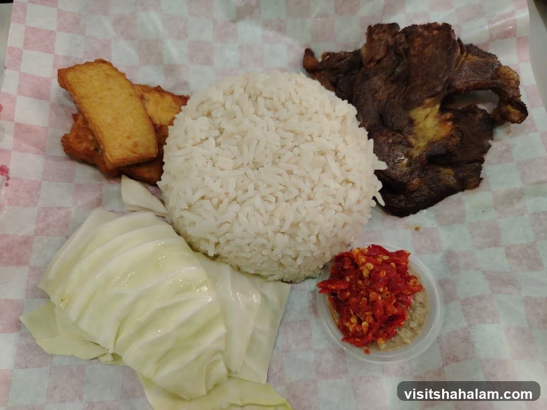 Meal with Rice and Fried Meat