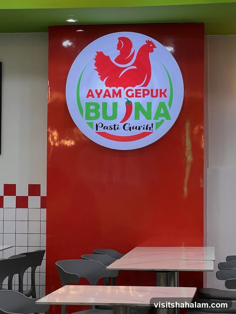 Restaurant Interior with Logo