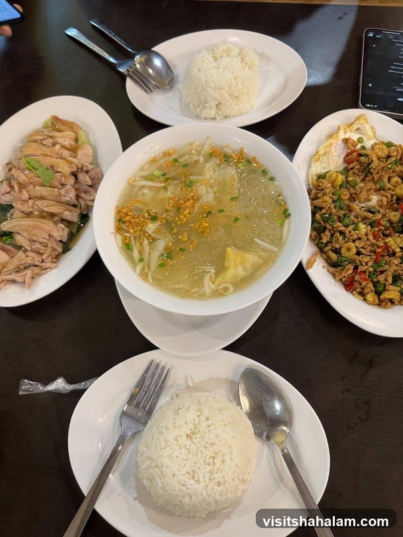 Table with various dishes
