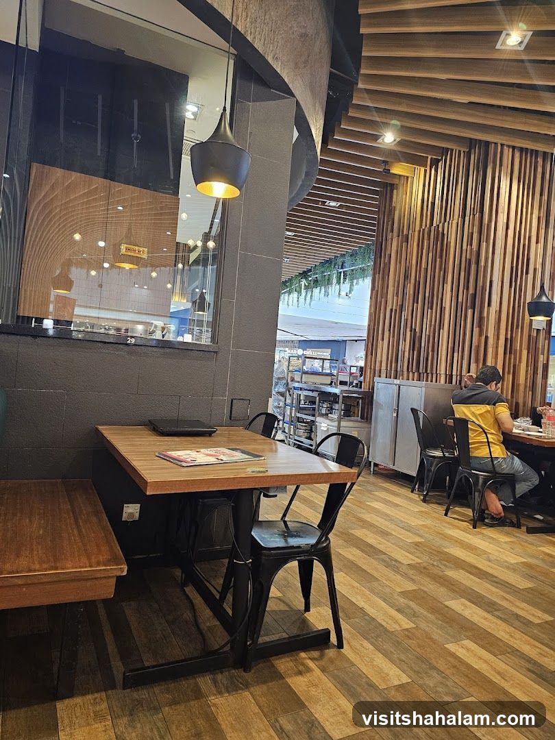 Restaurant Interior with Wooden Accents