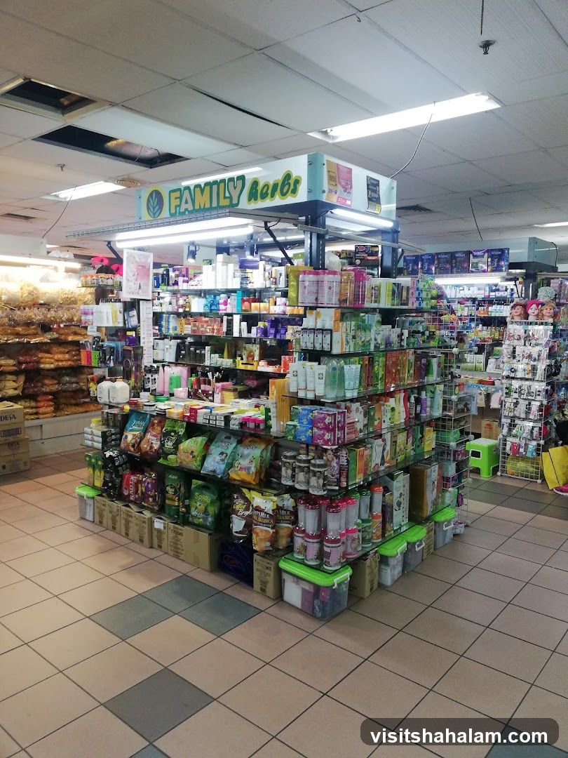 Store Interior with Shelves of Products