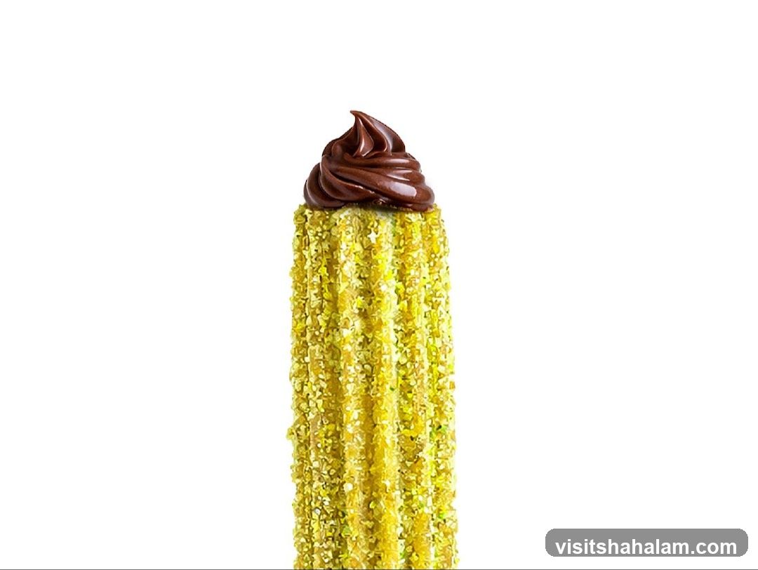 Churro with Chocolate and Pistachios