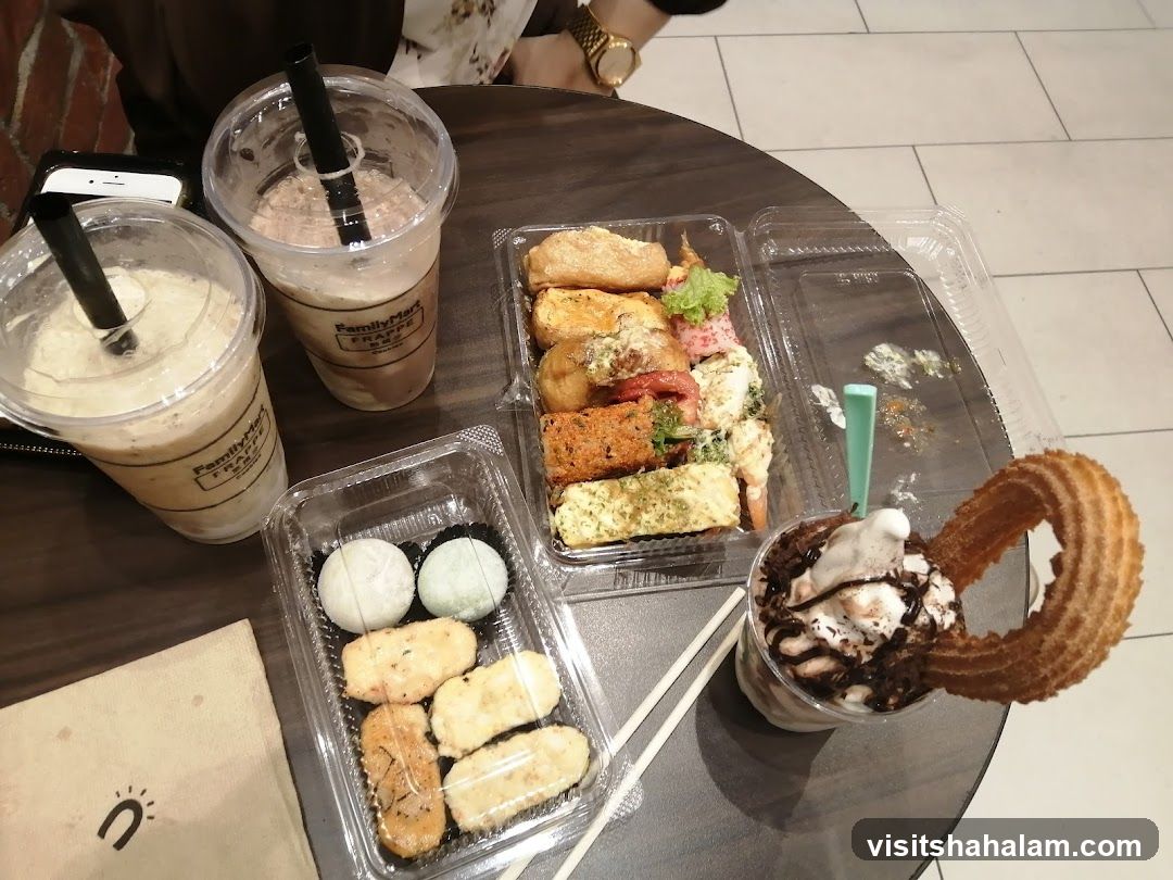 Assortment of Snacks and Drinks