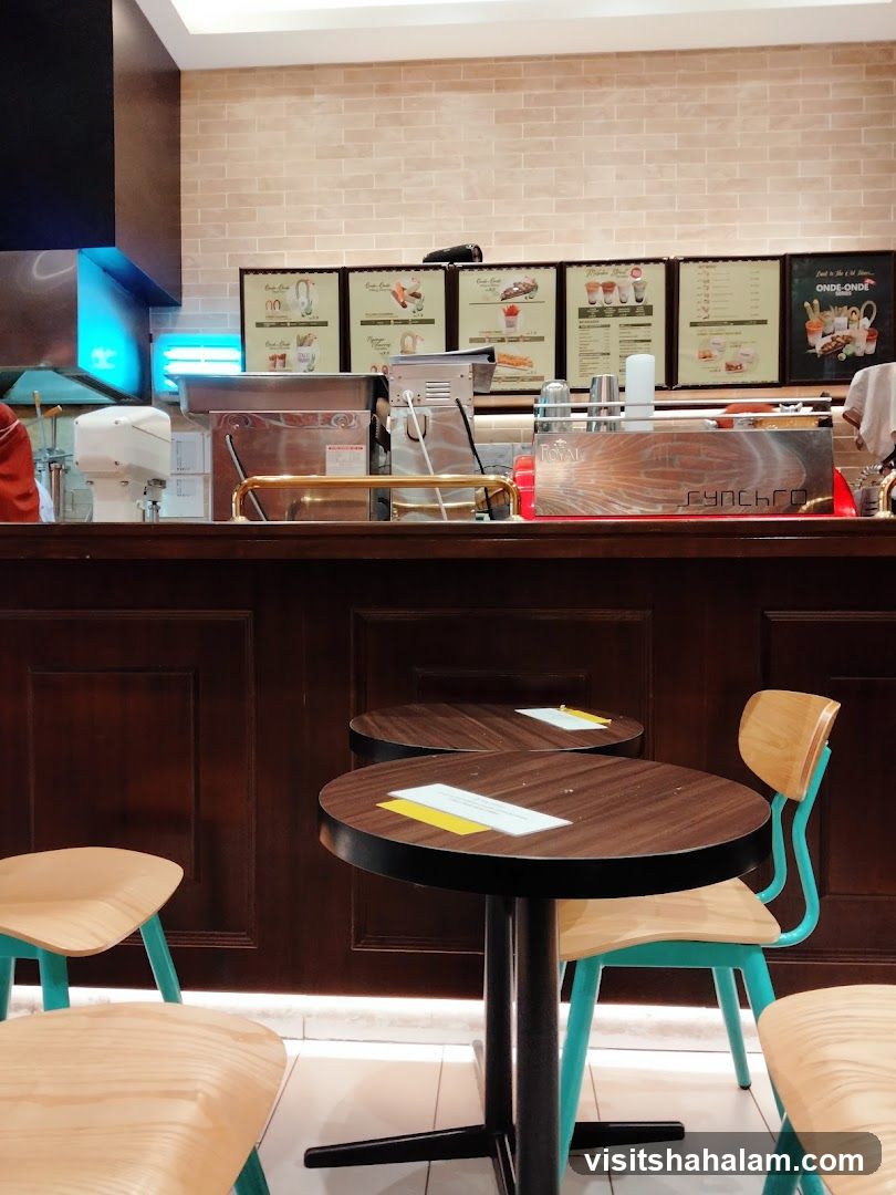 Cafe Interior with Tables and Counter