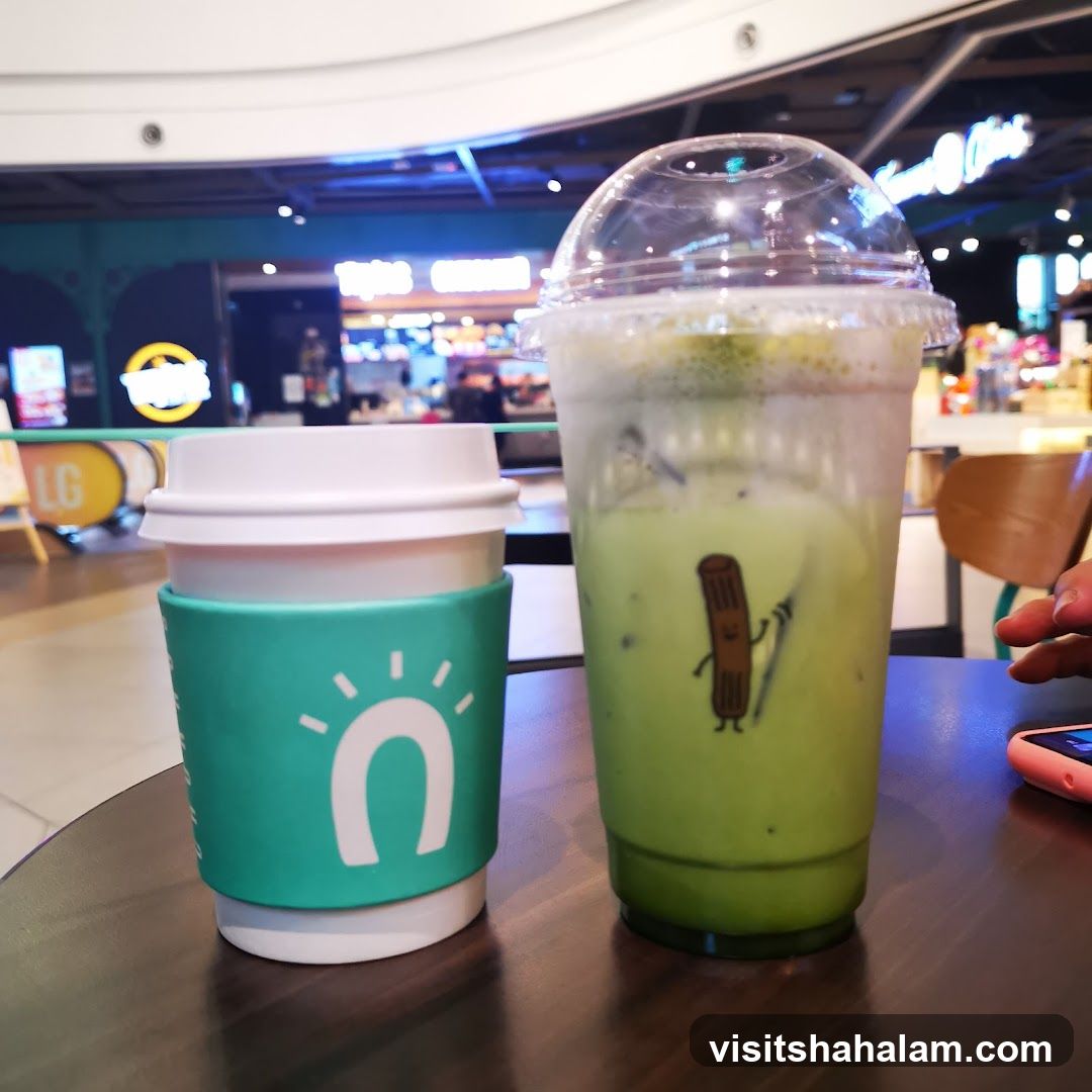 Two drinks on a table