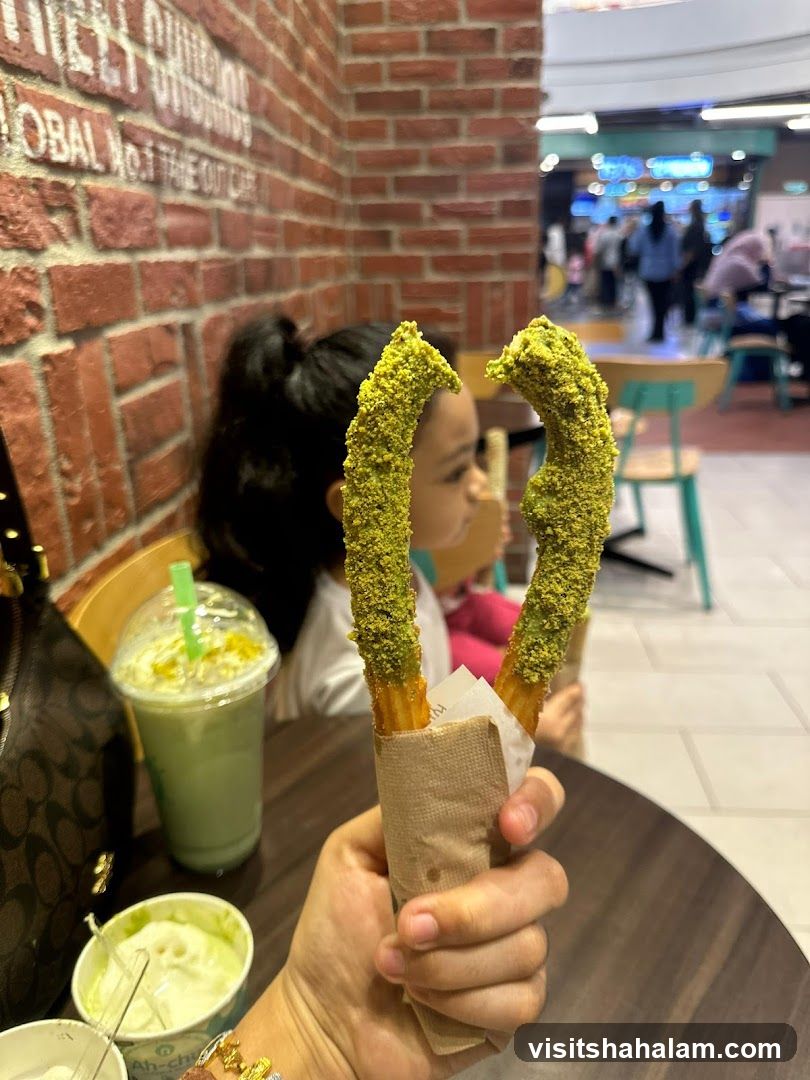 Churros with Pistachio Coating