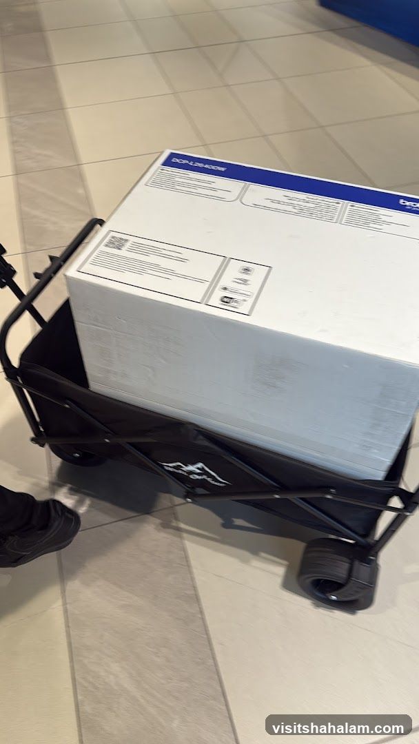 Brother Printer Box on Cart