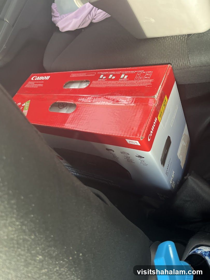 Canon Printer Box in Car