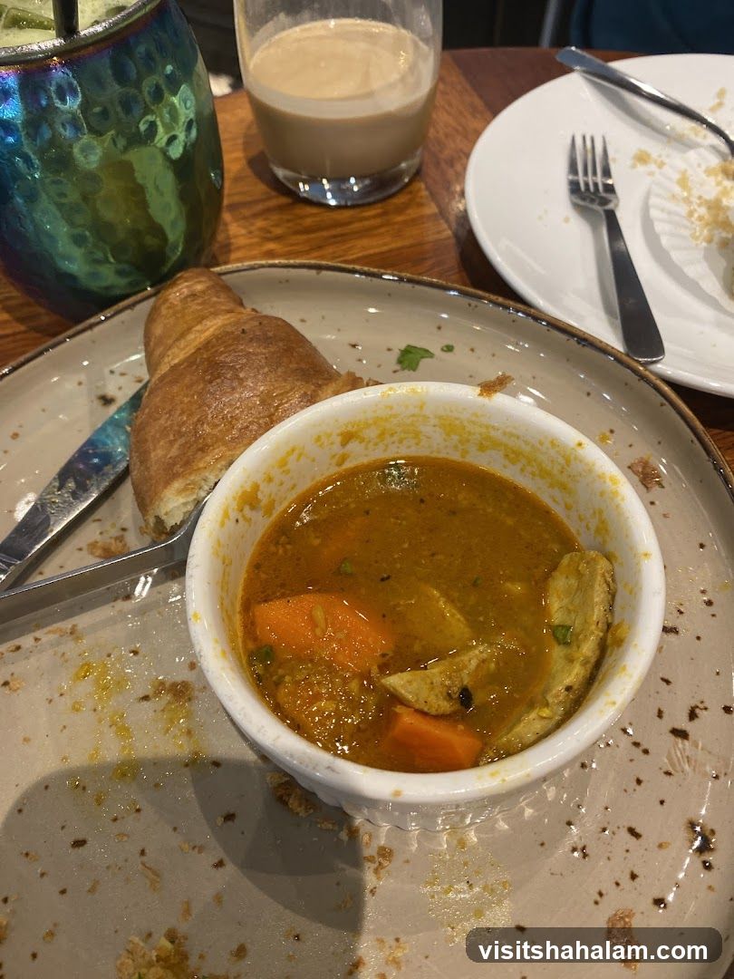 Soup and Croissant
