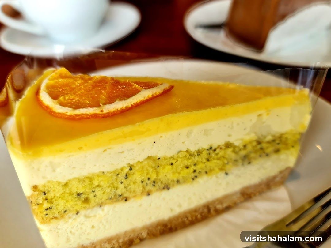 Orange and Poppy Seed Cake Slice