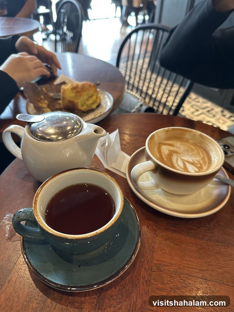 Coffee and Tea at a Cafe
