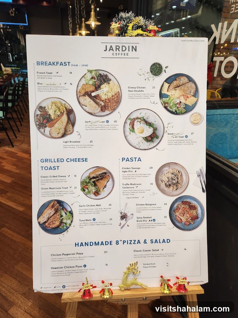 Jardin Food Menu 2024