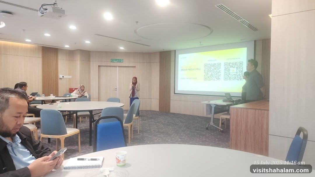 Presentation in a conference room