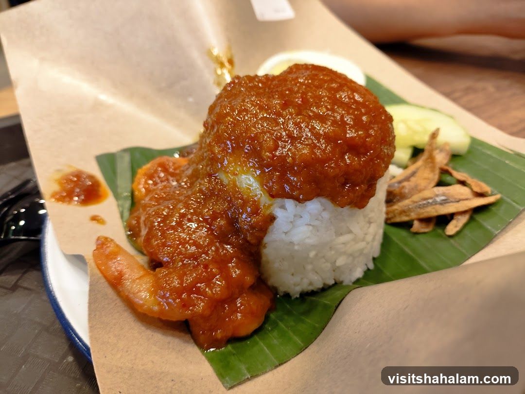 Nasi Lemak with Prawns