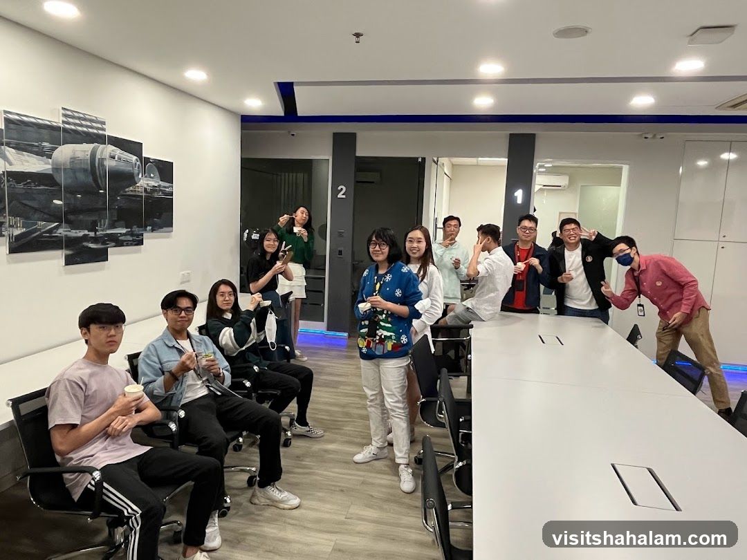 Group of people in an office setting
