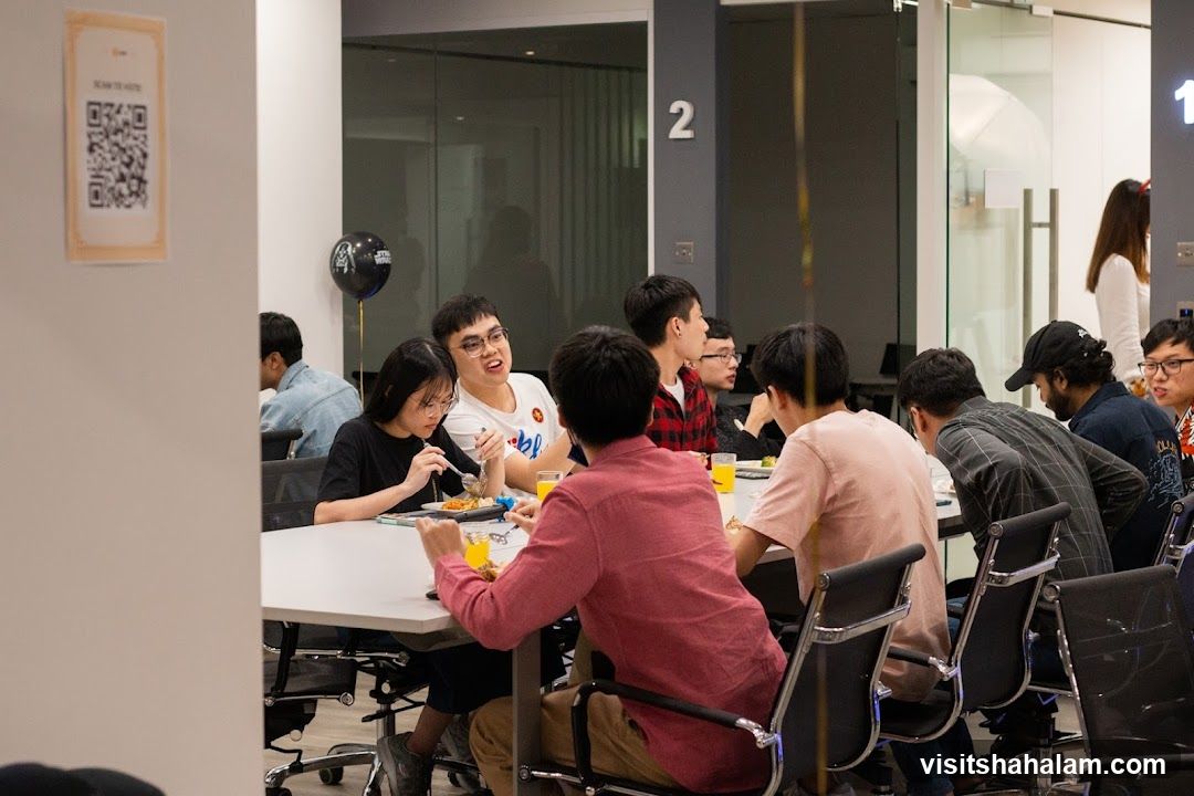 People eating at a table