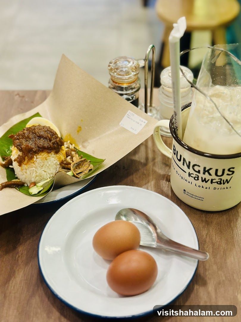 Nasi Lemak and Boiled Eggs
