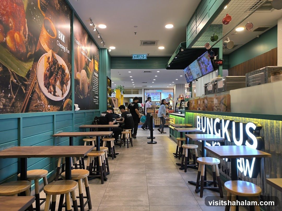 Restaurant Interior with Seating and Counter
