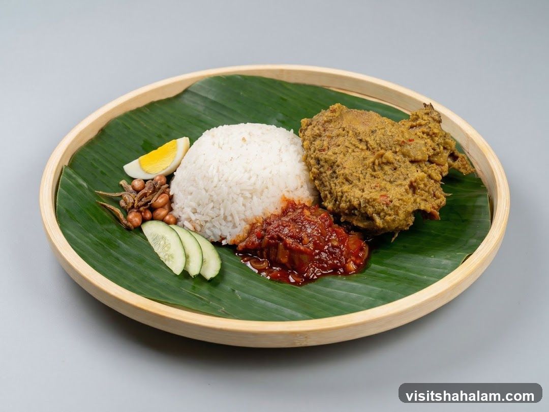 Nasi Lemak with Fried Chicken