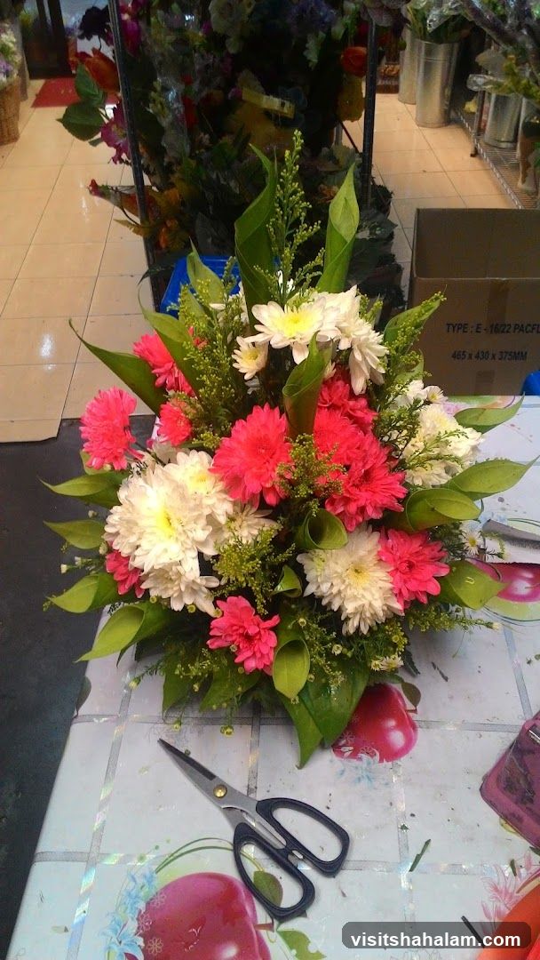 Flower Arrangement with Scissors