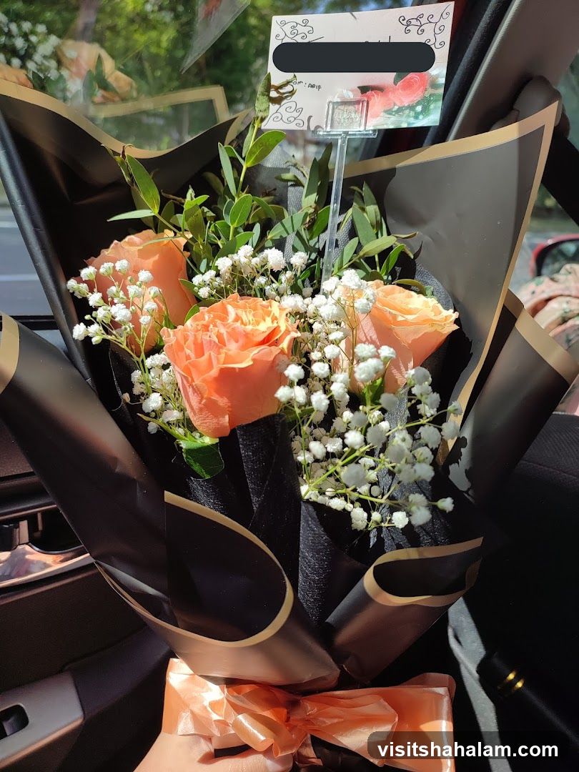 Peach Roses Bouquet