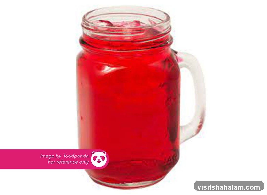 Red Drink in a Mason Jar
