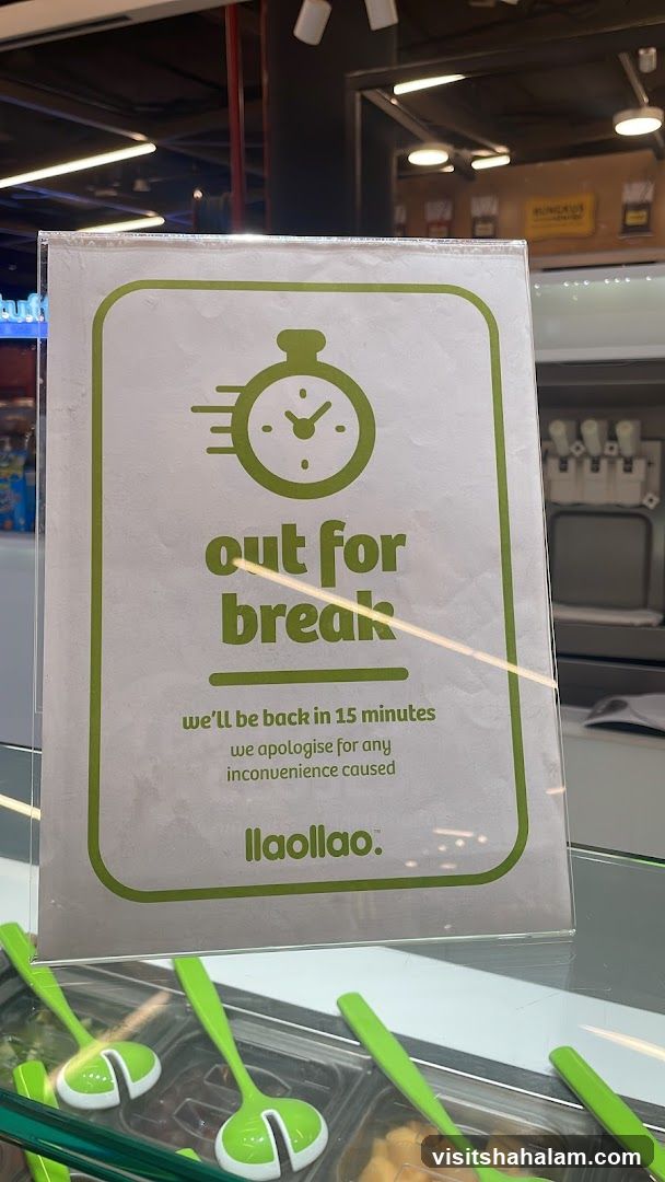 Out for Break Sign