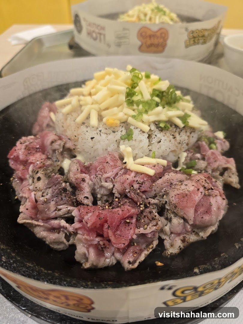 Sizzling Beef and Rice Dish