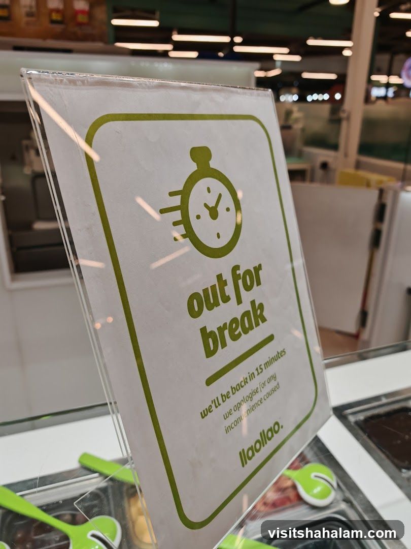 Out for Break Sign