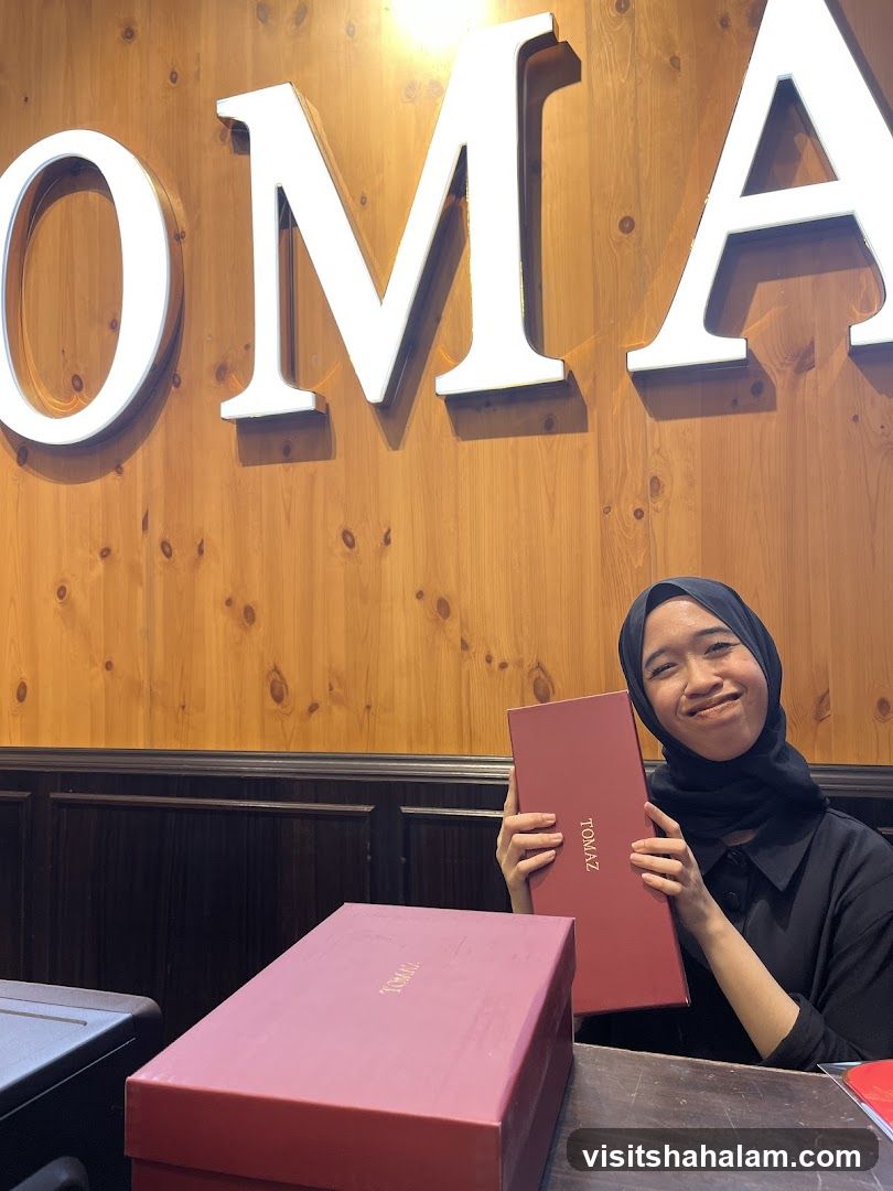 Woman Holding a Menu