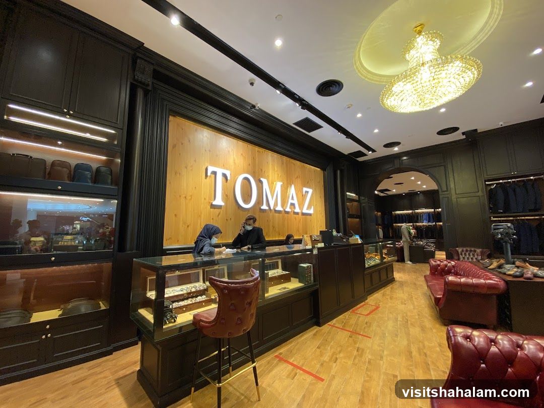Interior of a high-end clothing store