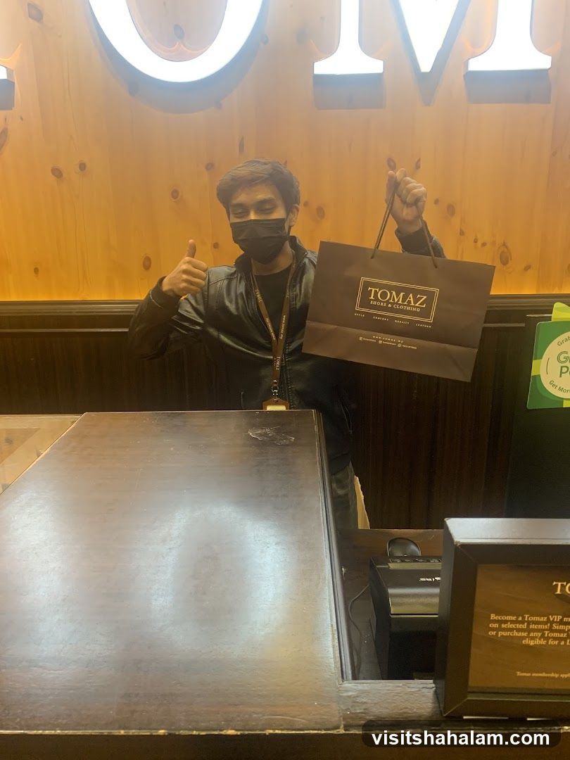 Customer with Shopping Bag
