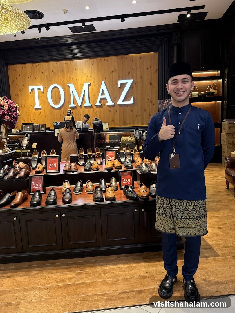 Man in a shoe store