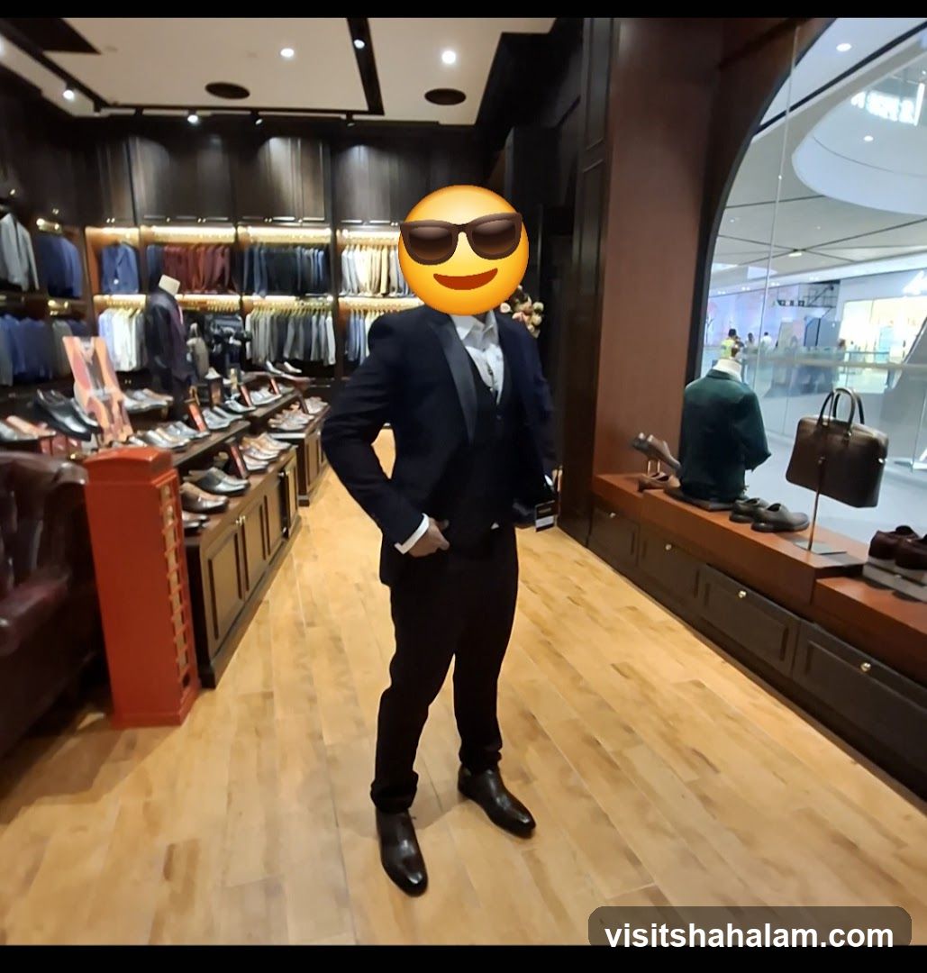 Man in a Suit in a Clothing Store
